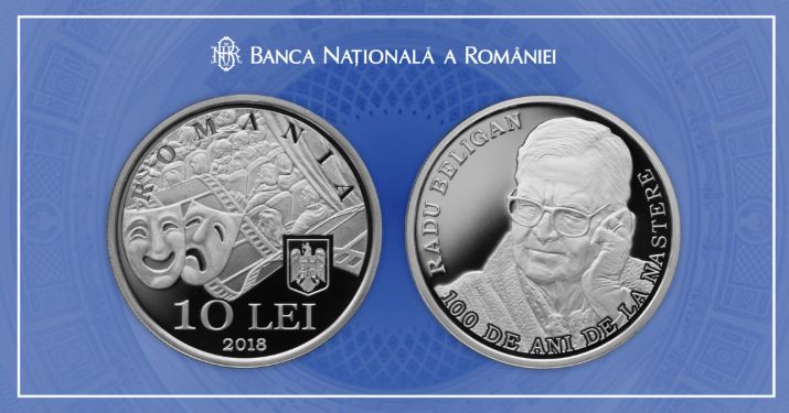 „100 de ani de la naşterea lui Radu Beligan” într-o monedă