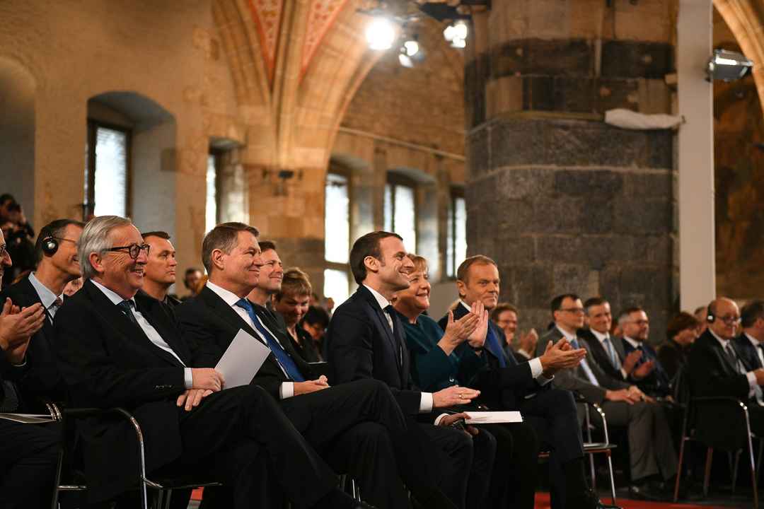 (VIDEO/FOTO) Iohannis, alături de Merkel și Macron