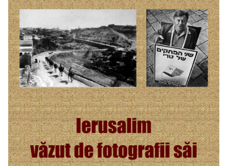 Conferință cu Dr. Ruth Oren – Ierusalim văzut de fotografii săi