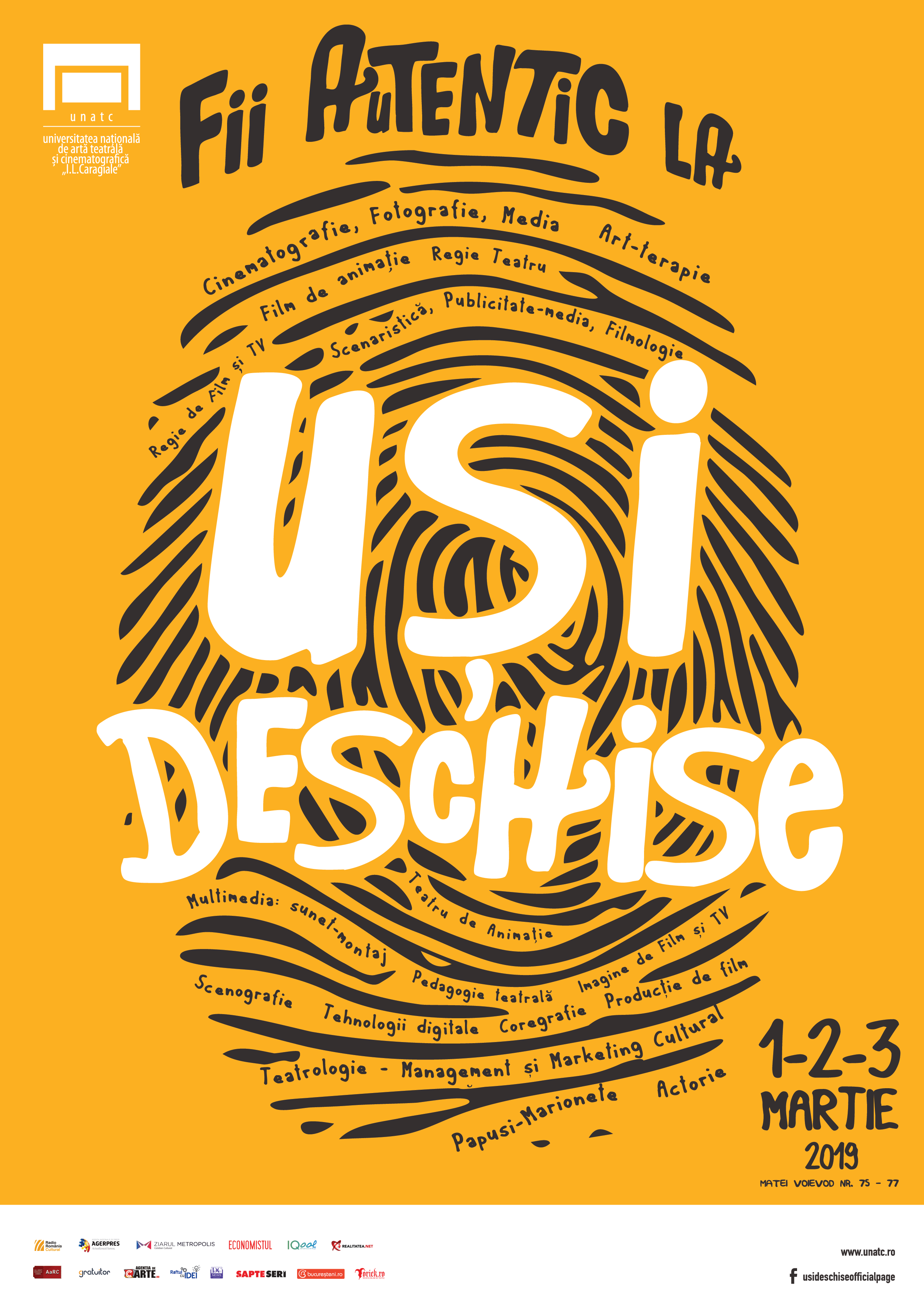 Fii autentic la UNATC! UȘI DESCHISE 2019   