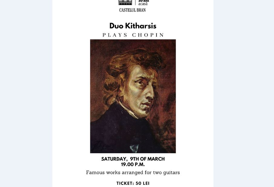Duo Kitharsis – recital Chopin la Castelul Bran, pe 9 martie