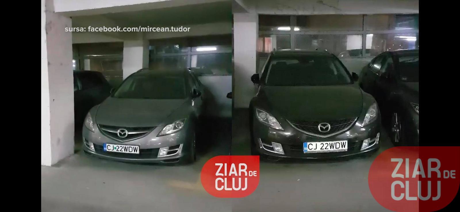Două autoturisme cu numere gemene surprinse în Cluj