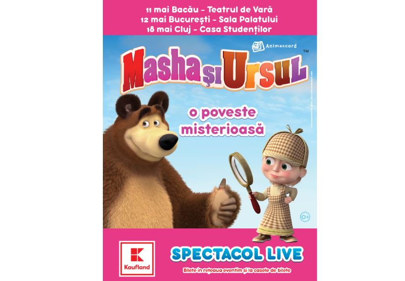 Masha și Ursul se întorc în România, în luna mai