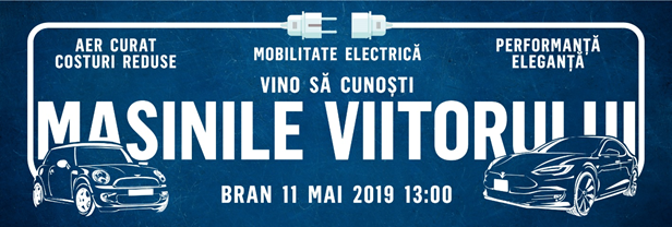 Pasionații de mașini electrice se întâlnesc la Castelul Bran