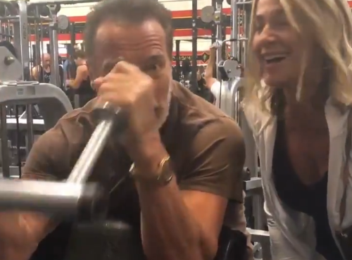 (VIDEO) Imagini inedite cu Nadia Comăneci și Arnold Schwarzenegger