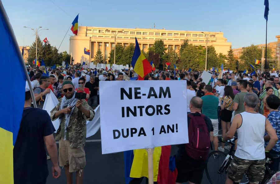 Protest încheiat fără incidente
