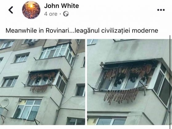 VIRAL. Au împodobit balconul. Cu cârnați