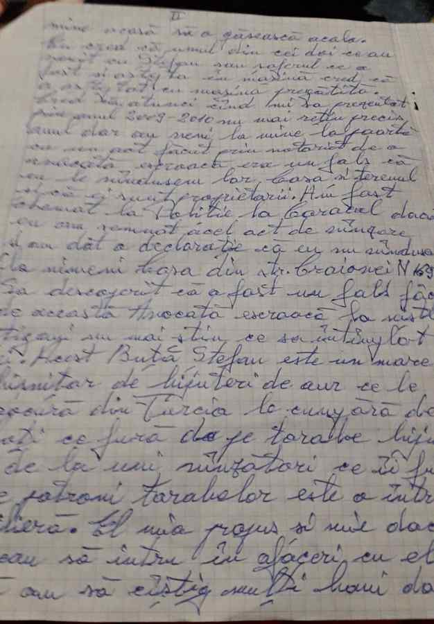 Scrisoarea Trimisă De Gheorghe Dincă Familiei Luizei Melencu
