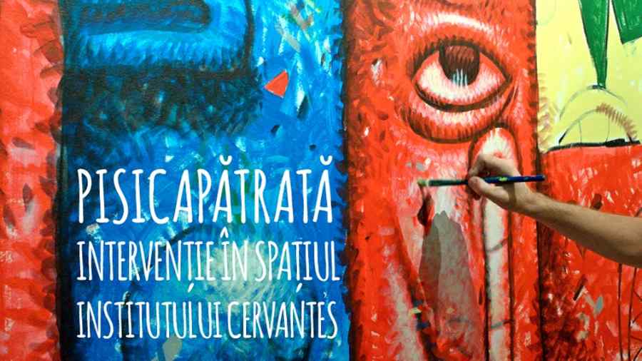 Pisica Pătrată – Intervenție în spațiul Institutului Cervantes 