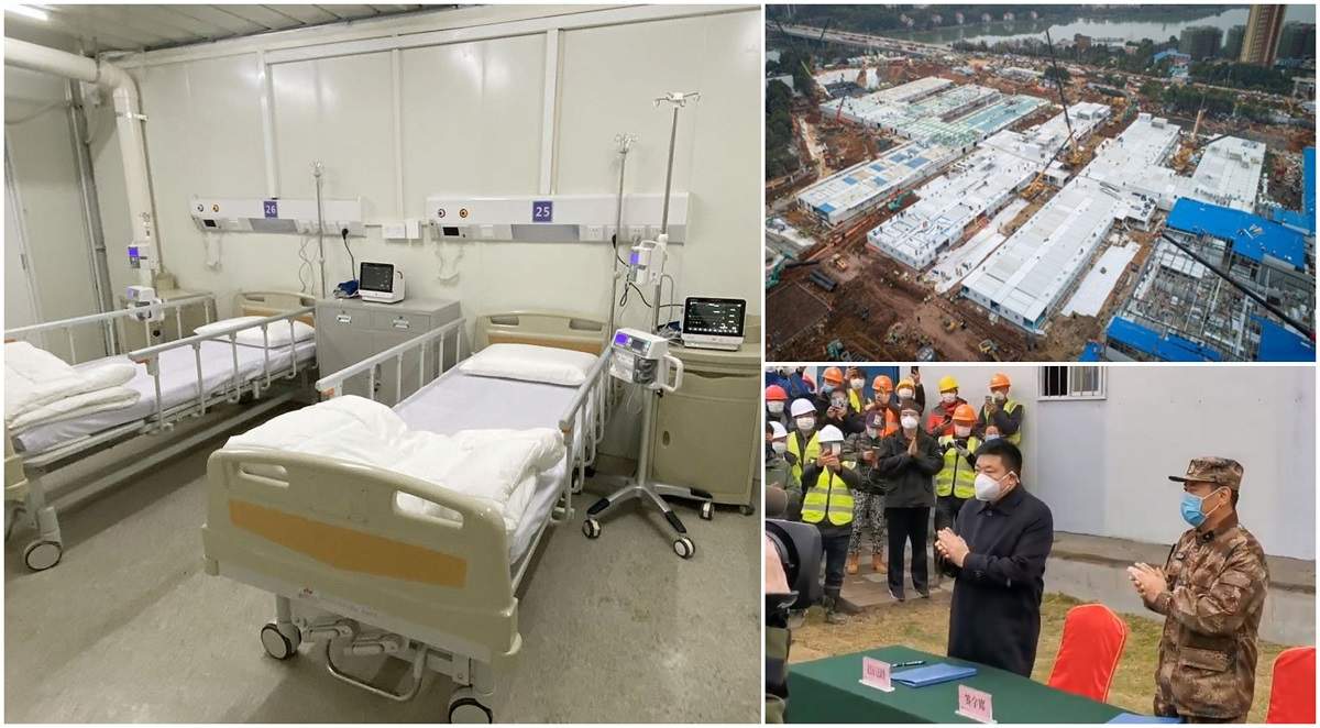 (VIDEO) Imagini cu spitalul din China construit în timp record