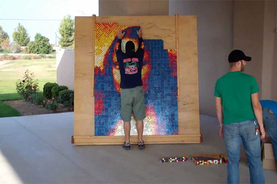 „Mona Lisa“ din cuburi Rubik, la vânzare
