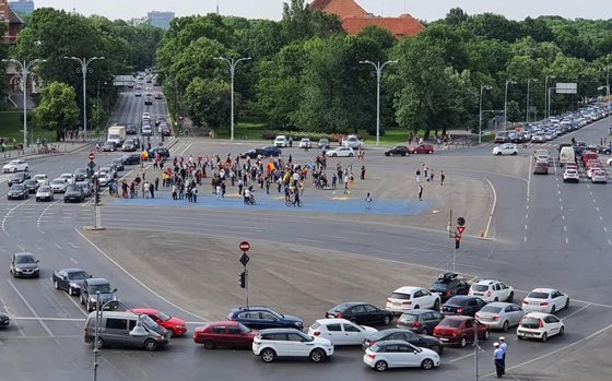 Un nou protest în Piața Victoriei