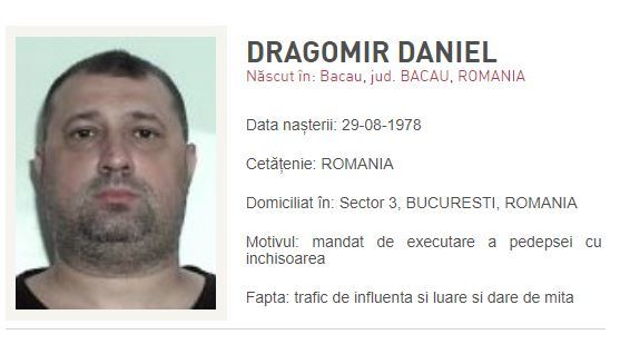 Daniel Dragomir, dat în urmărire