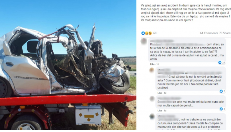 Scandalos: L-au jefuit pe accidentat