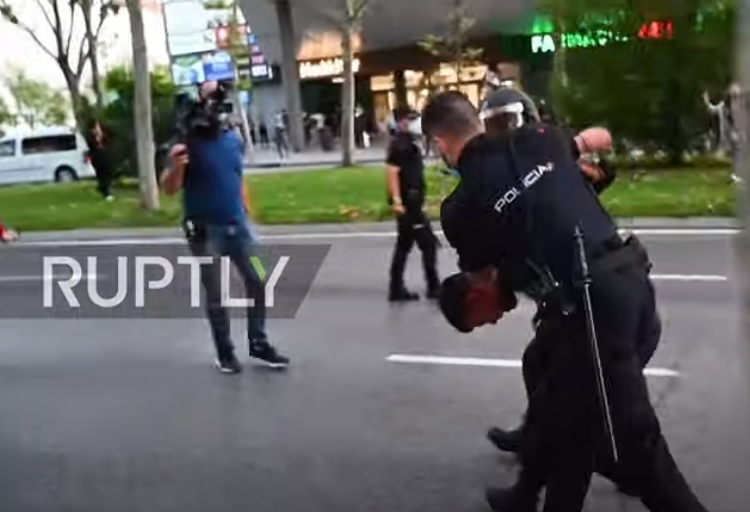 (VIDEO) Violențe la Madrid