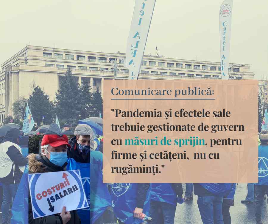 Cartel Alfa, un nou miting: Cere demisia Guvernului Cîțu