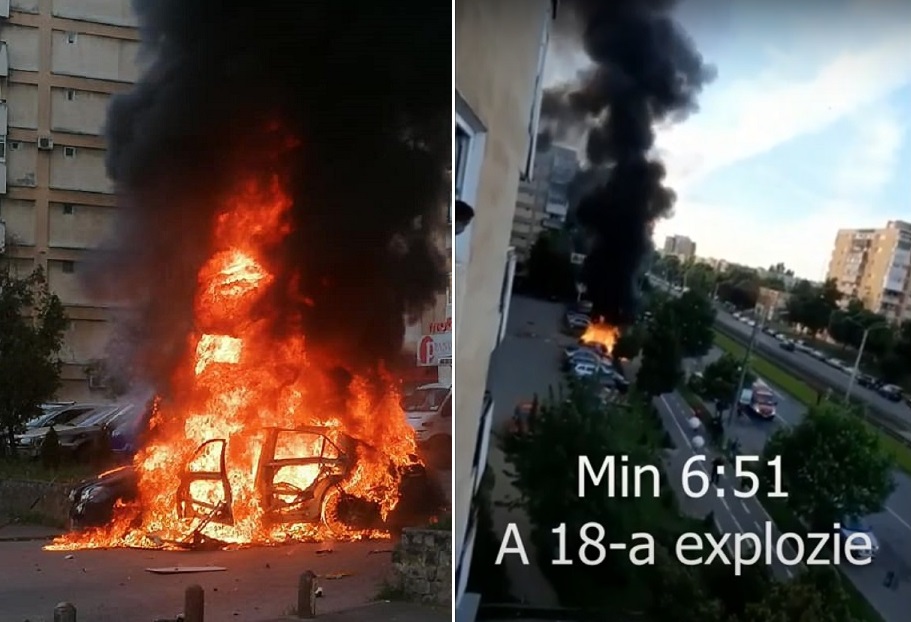 EXCLUSIV / După aruncarea în aer a mașinii de la Arad au urmat 18 explozii