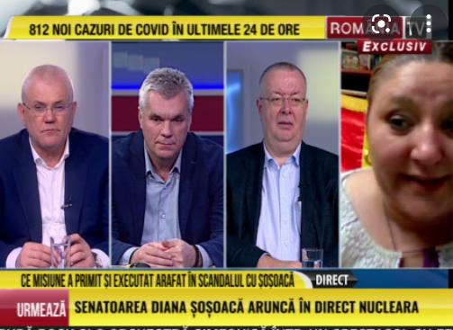 Șoșoacă scuipă pe ecranul România TV!