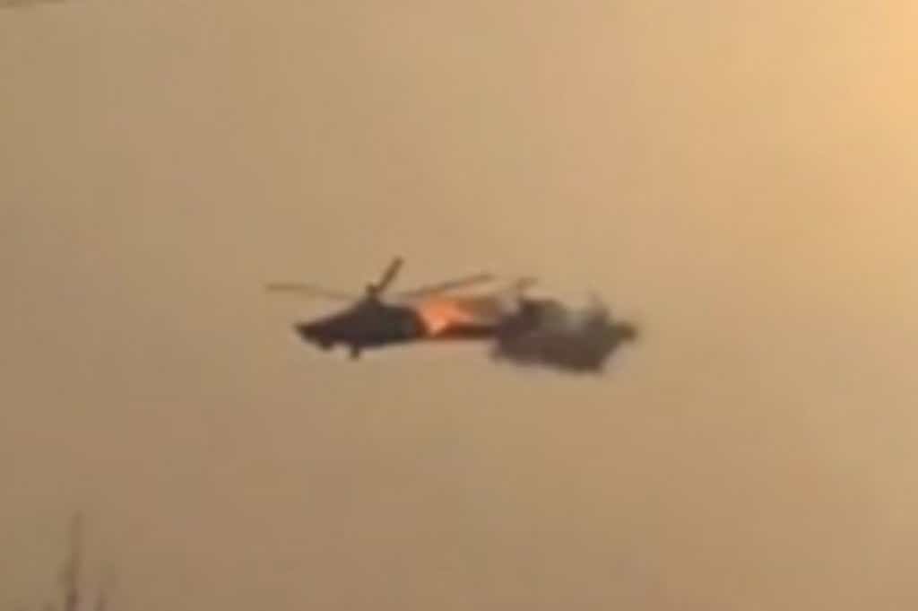 (VIDEO) Elicopter rusesc doborât cu rachete britanice