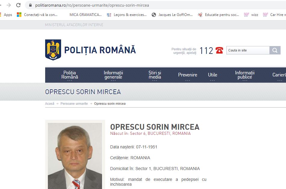 Oprescu, lovitură pentru statul român