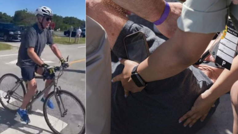 (VIDEO) Momentul în care Biden a căzut de pe bicicletă