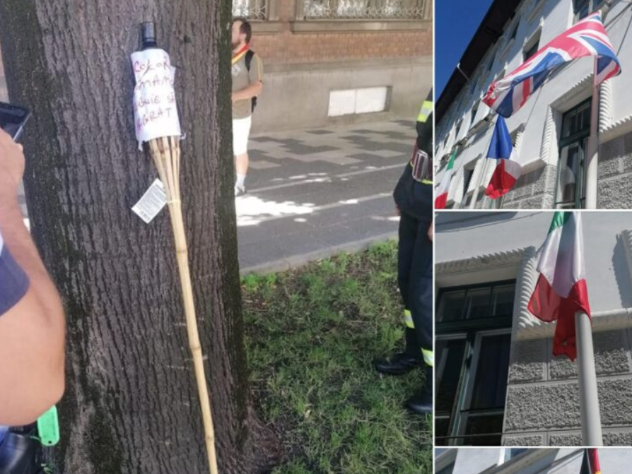 A vrut să dea foc steagurilor de la Primăria Timișoara