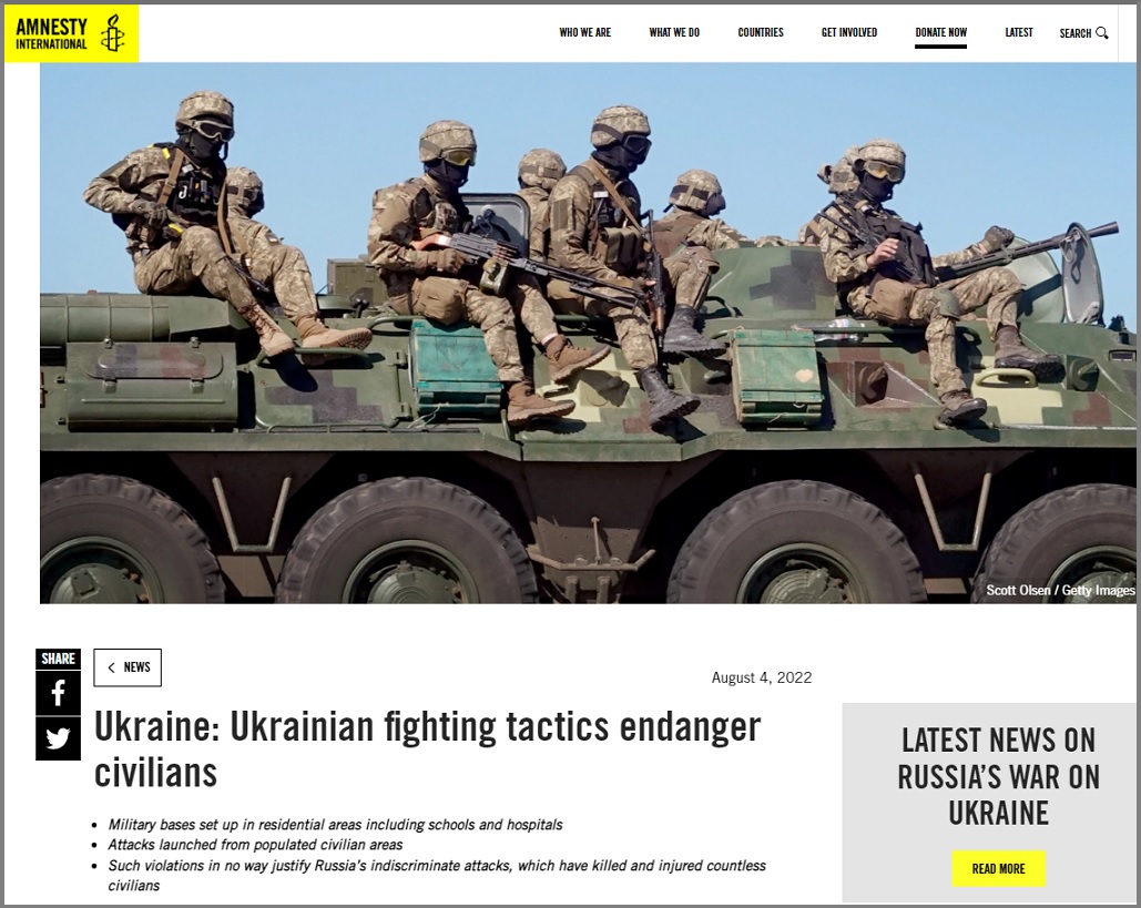 Integral: Raportul Amnesty International care acuză armata ucraineană