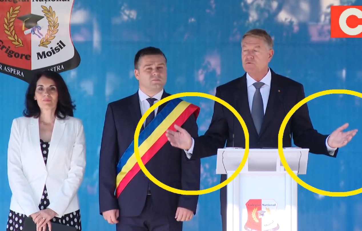 Iohannis n-a fost în stare să vorbească liber: a citit, încercînd să pară că recită