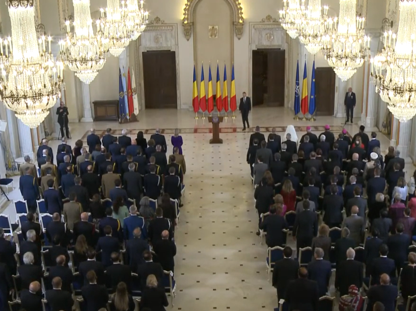 (VIDEO) Discursul lui Iohannis la recepția de la Cotroceni