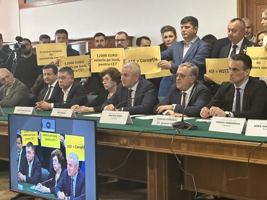 Protest în Parlament: ”12.000 de euro, salariu pe lună, pentru CE?”