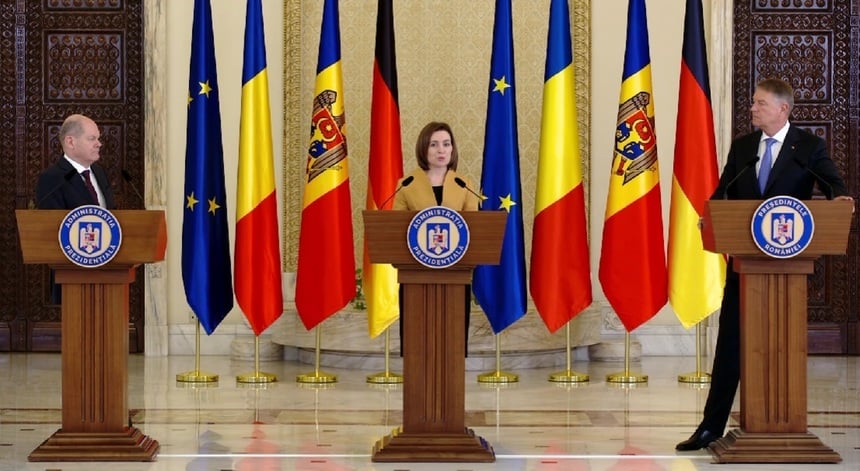 „Jurămintele” lui Olaf Scholz la conferința cu Maia Sandu și Iohannis
