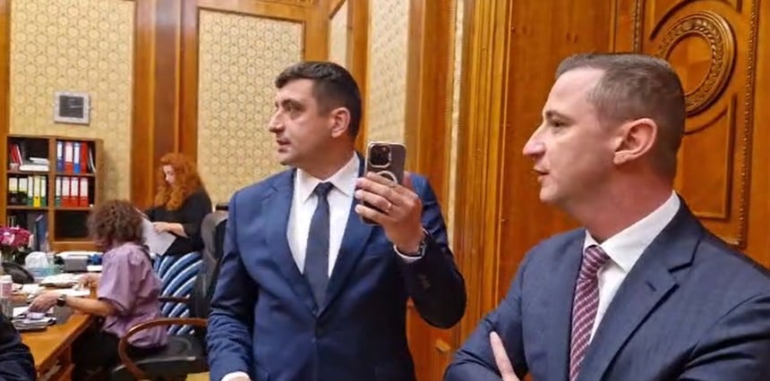(VIDEO) „Ai venit cu interlopii după tine?” George Simion s-a dus în biroul lui Ciolacu