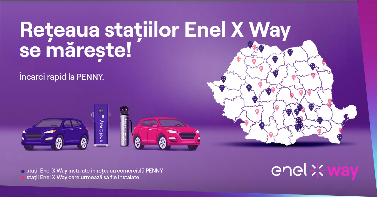 64 de stații de reîncărcare pentru vehicule electrice
