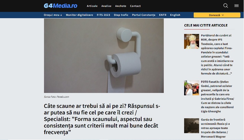 G4Media despre forma rahatului sănătos și fericit