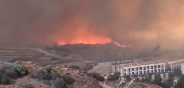 (VIDEO) Infernul din Rodos, văzut din elicopter