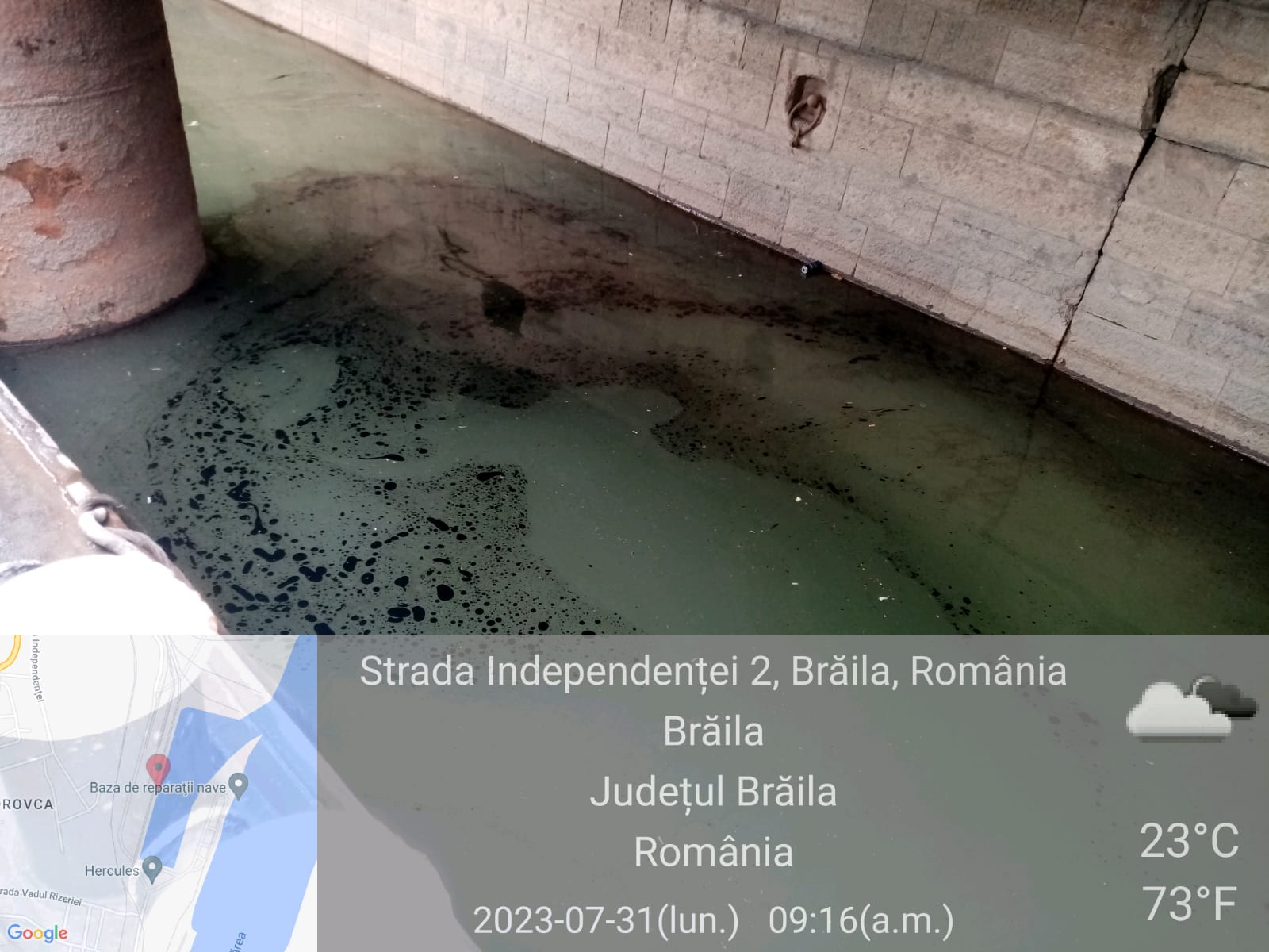 Armator egiptean, amendat pentru poluare