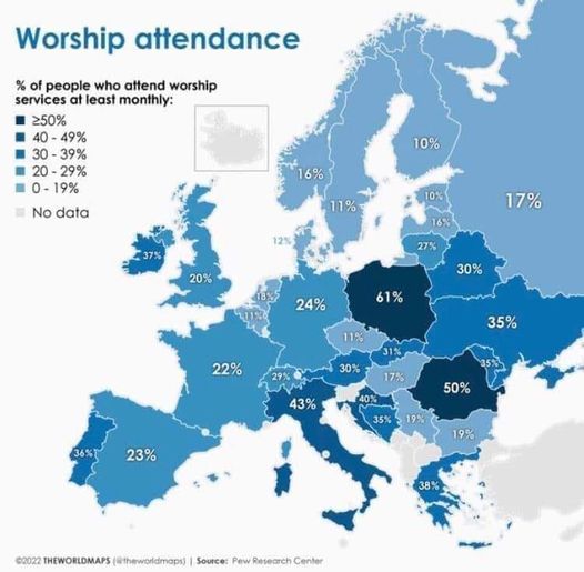 România și Polonia, cea mai mare prezență la slujbele religioase