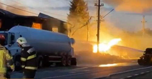 Crevedia –  o explozie de gaz în Piața Victoriei