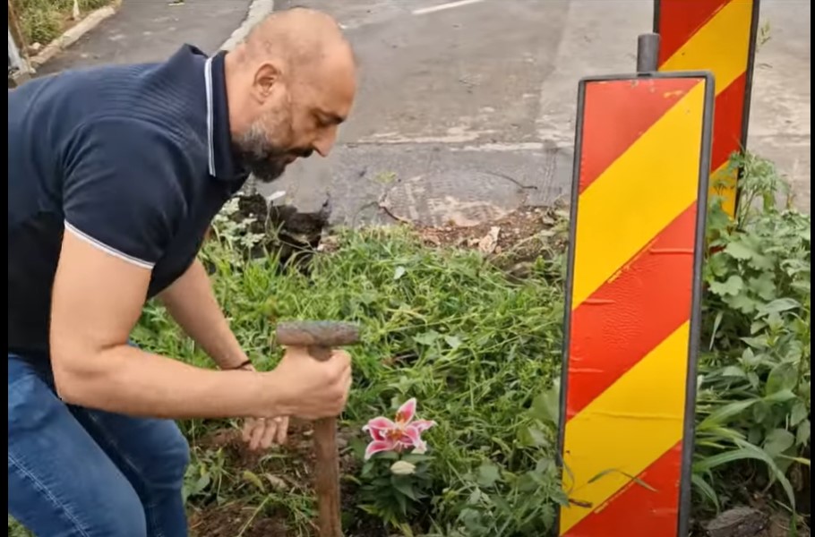 Botoșani: „Grădina din asfalt“ (imagini spectaaculoase)