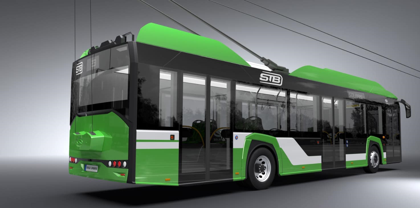 Nicușor Dan prezintă troleibuzele Solaris