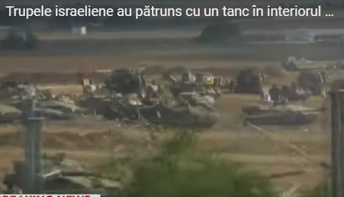 (VIDEO)Trupele israeliene au pătruns cu un tanc în interiorul Fâşiei Gaza