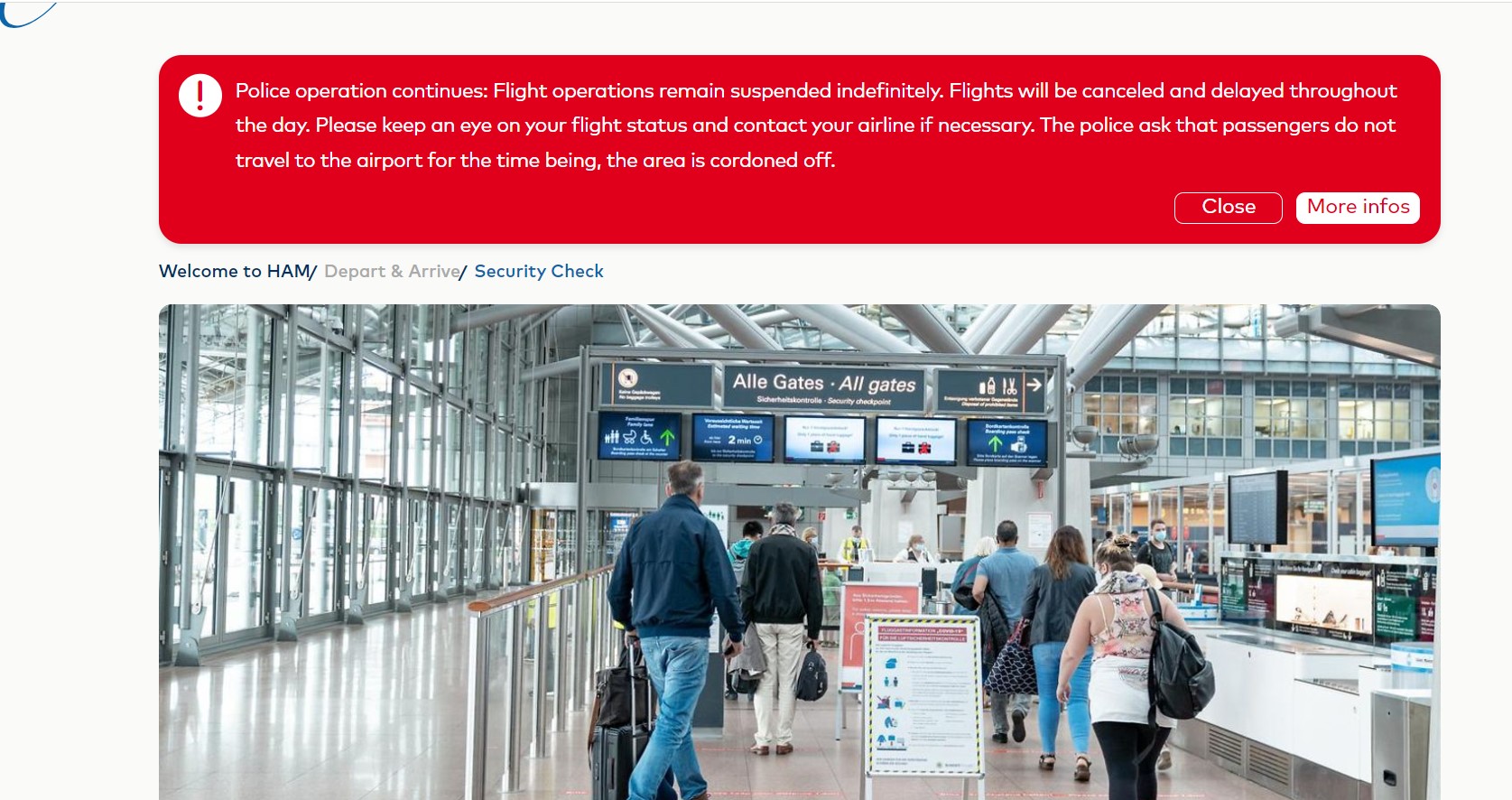 Teroare pe Hamburg Airpor. Mii de pasageri afectați