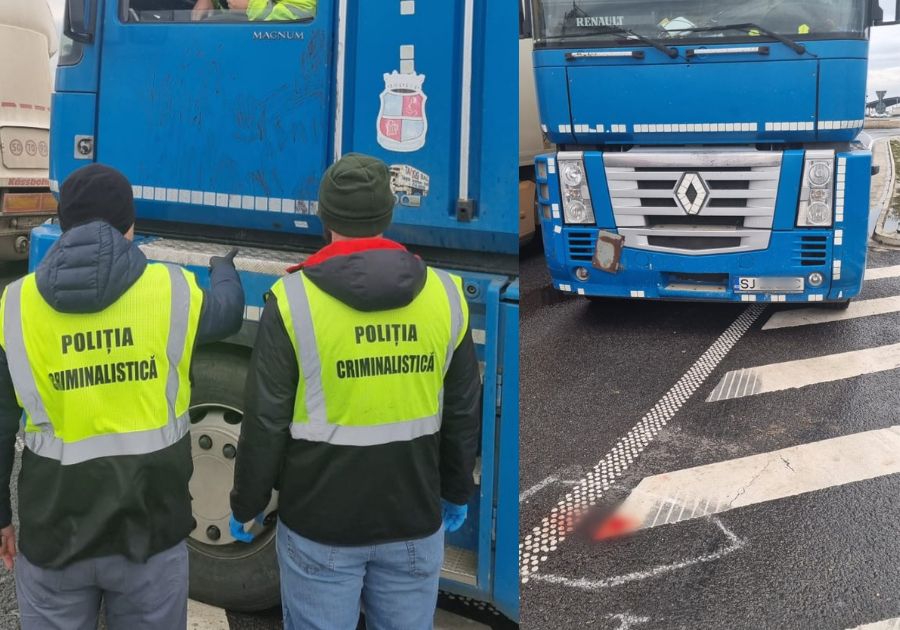 A lovit intenționat cu tirul un bărbat