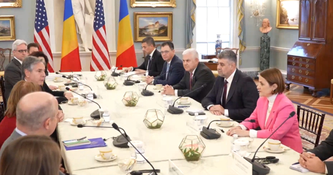 (VIDEO) Ciolacu, întâlnire cu Antony Binken: Ce i-a spus în limba română