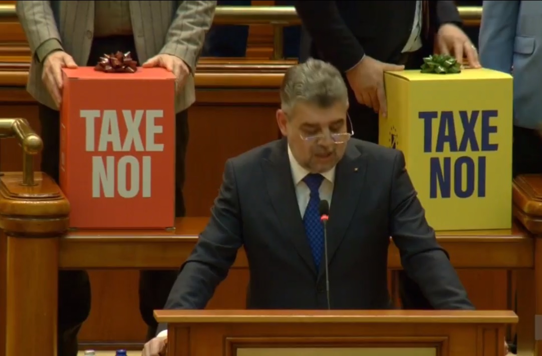 Ciolacu, printre printre huiduieli și proteste: „Un buget al echității”