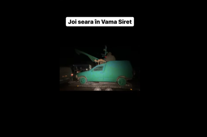 (VIDEO) În Vama Siret. S-au dus cu tancul printre protestatari