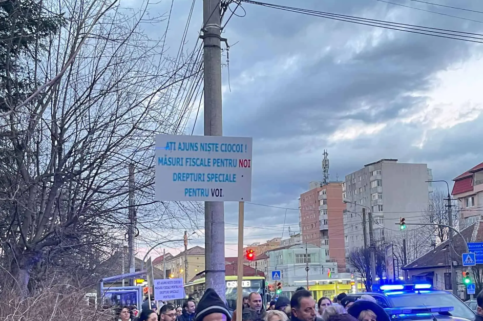 Protest la Sibiu față de măsurile fiscale
