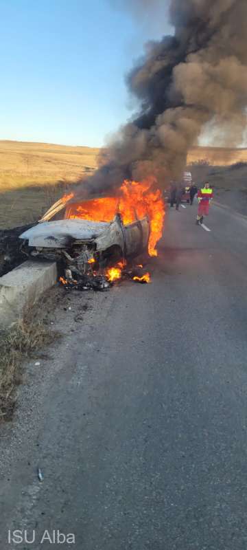 Sfârşit înfricosător: Un şofer a pierit carbonizat