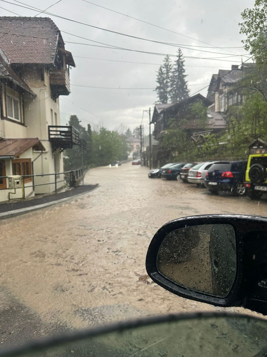 (VIDEO) La Sinaia, ca la gârlă. Priviţi!