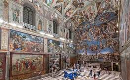 Fresca epică din Capela Sixtină, surpriza de pe pânză